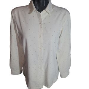 Wind River No Fly Zone White  Button-Up Outdoor Fishing Shirt M